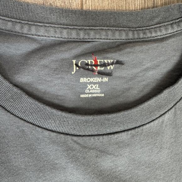 J.Crew Classic Broken-In Short Sleeve Crewneck Tee Mens 2XL Gray Pullover Cotton - Picture 3 of 8